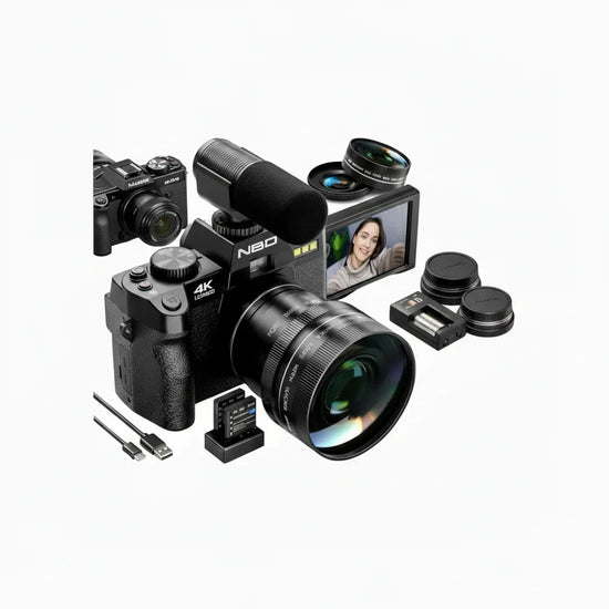 NBD 4K Digital Camera 48MP – Flip Screen 16X Zoom WiFi Vlogging - Vstored