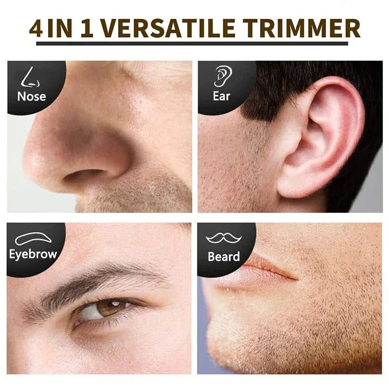 Nose Hair Trimmer for Men 4-in-1 – Rechargeable Ear Beard Eyebrow - Vstored
