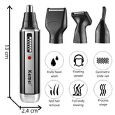 Nose Hair Trimmer for Men 4-in-1 – Rechargeable Ear Beard Eyebrow - Vstored