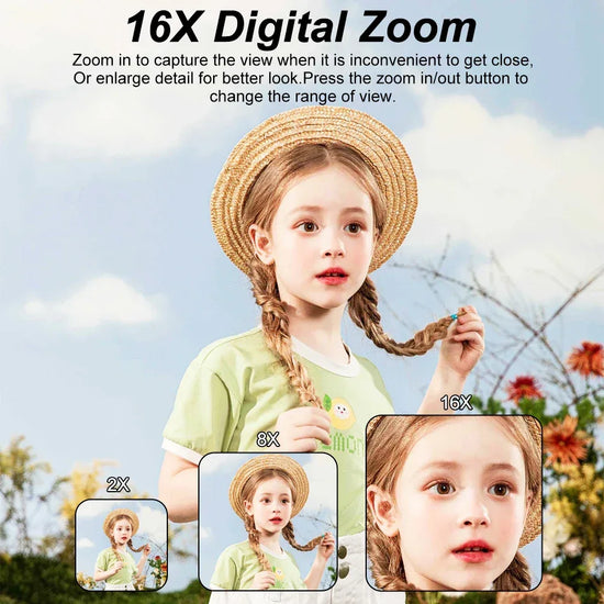 Vintage Digital Camera 4K – 16X Zoom WiFi Flip Screen Vlogging - Vstored